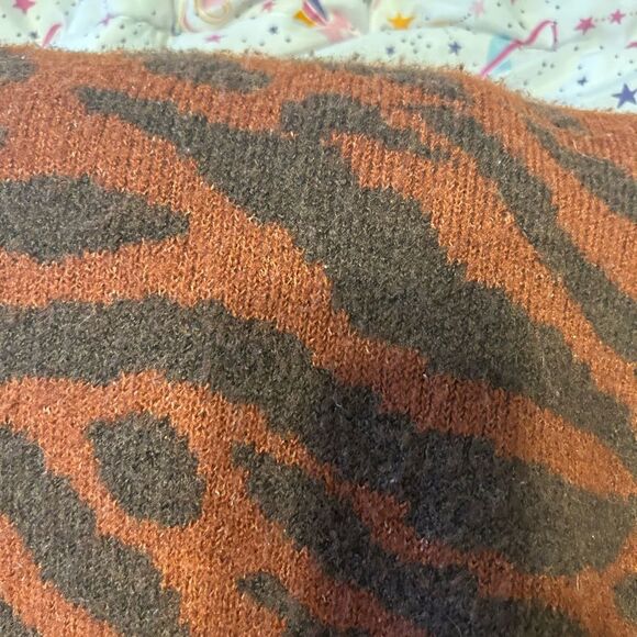 Ava & Viv Brown and Black Crew Neck Animal Print Sweater - Picture 9 of 13